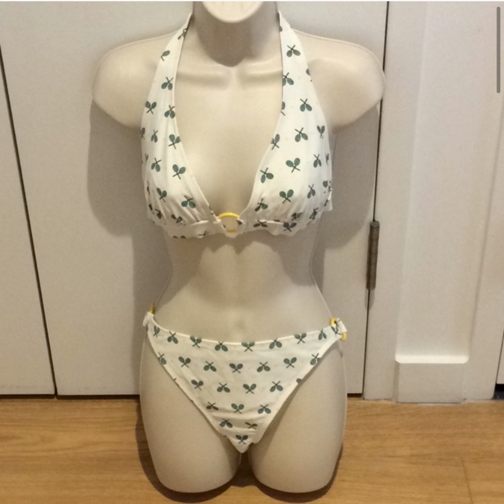 Shoshanna Swim Tennis Print Bikini